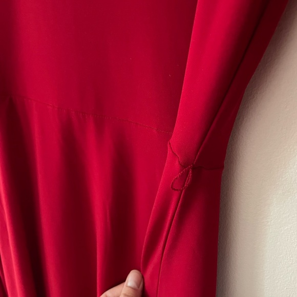 Lauren Ralph Lauren petite size small red dress with 3/4 sleeves - Picture 4 of 10